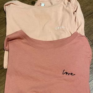 two tshirts! worn once!